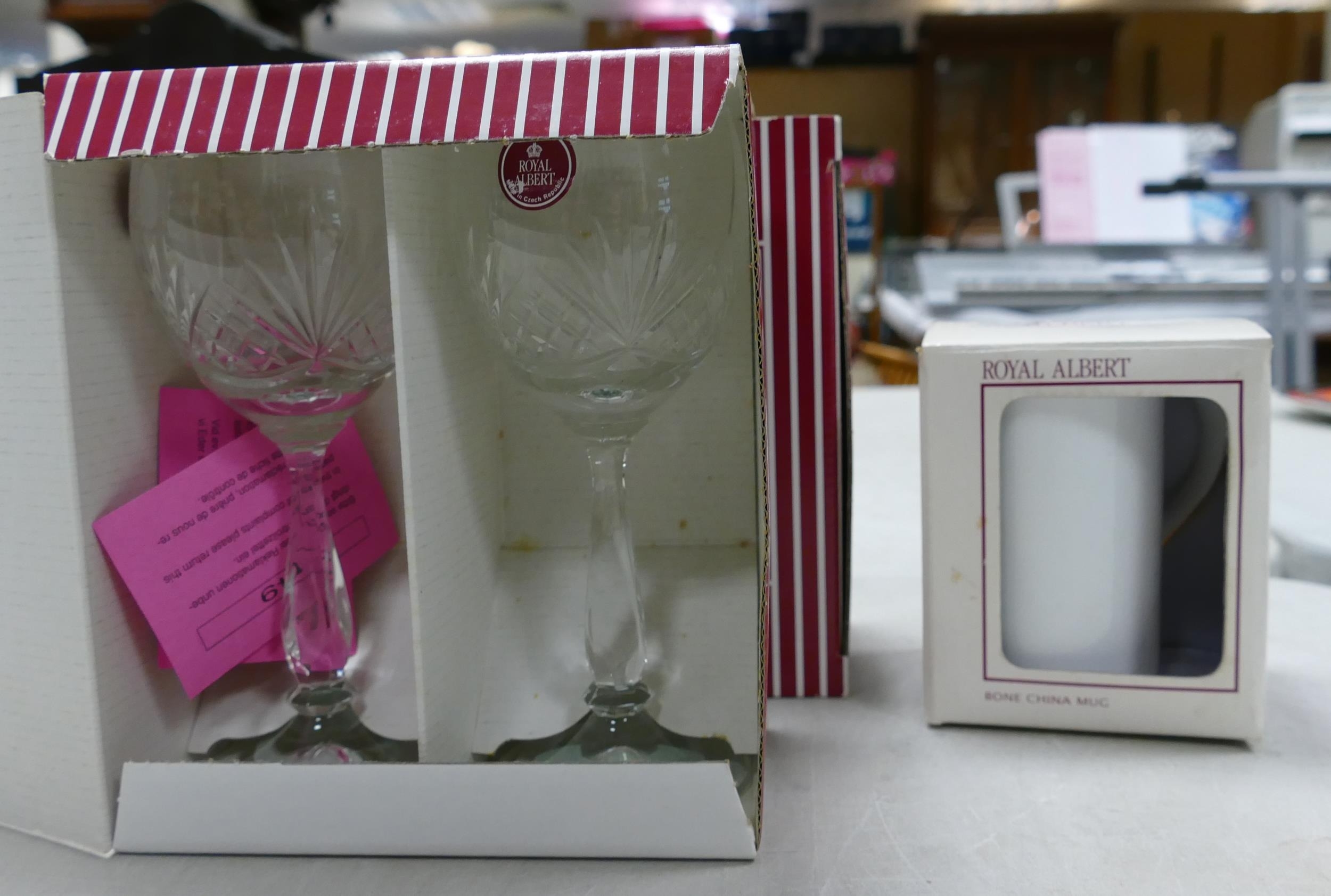 A Collection of Boxed Royal Albert Crystal Glassware to include Decanter, Three Sets of Two Wine - Image 2 of 4