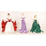Royal Doulton lady figure Sara HN2265 and Royal Worcester lady figures Joy A10 and Pisces A11 (3)