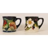 Moorcroft white flowers and berries mug and Anna Lilly mug, boxed (2)