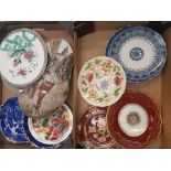 A mixed collection of decorative wall plates to include Doulton Burlem, Crown Staffordshire, Royal