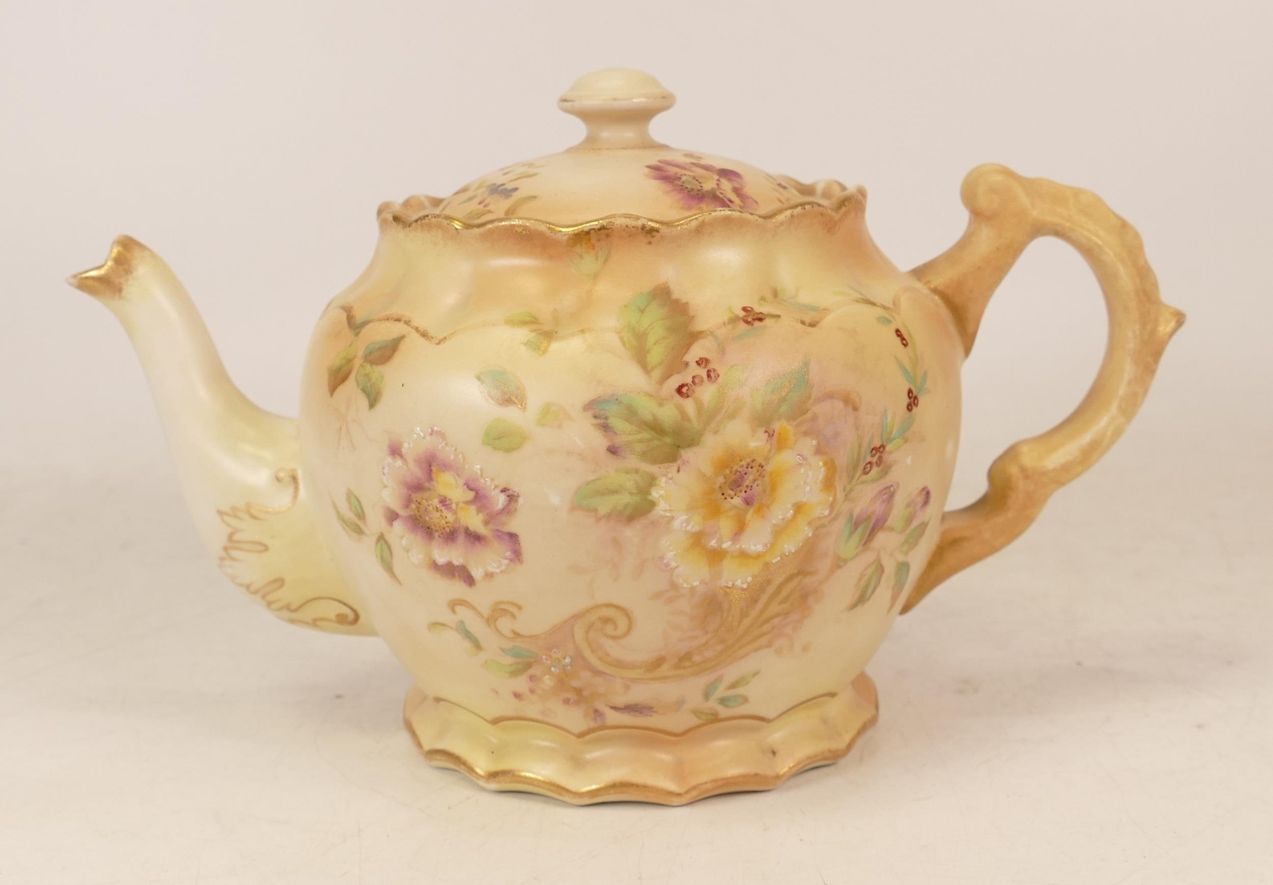 Carlton Ware Arvista patterned teapot. Height 14cm