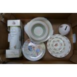 A mixed collection of items to include Wedgwood Beatrix Potter wall plate, Bunnykins plates,