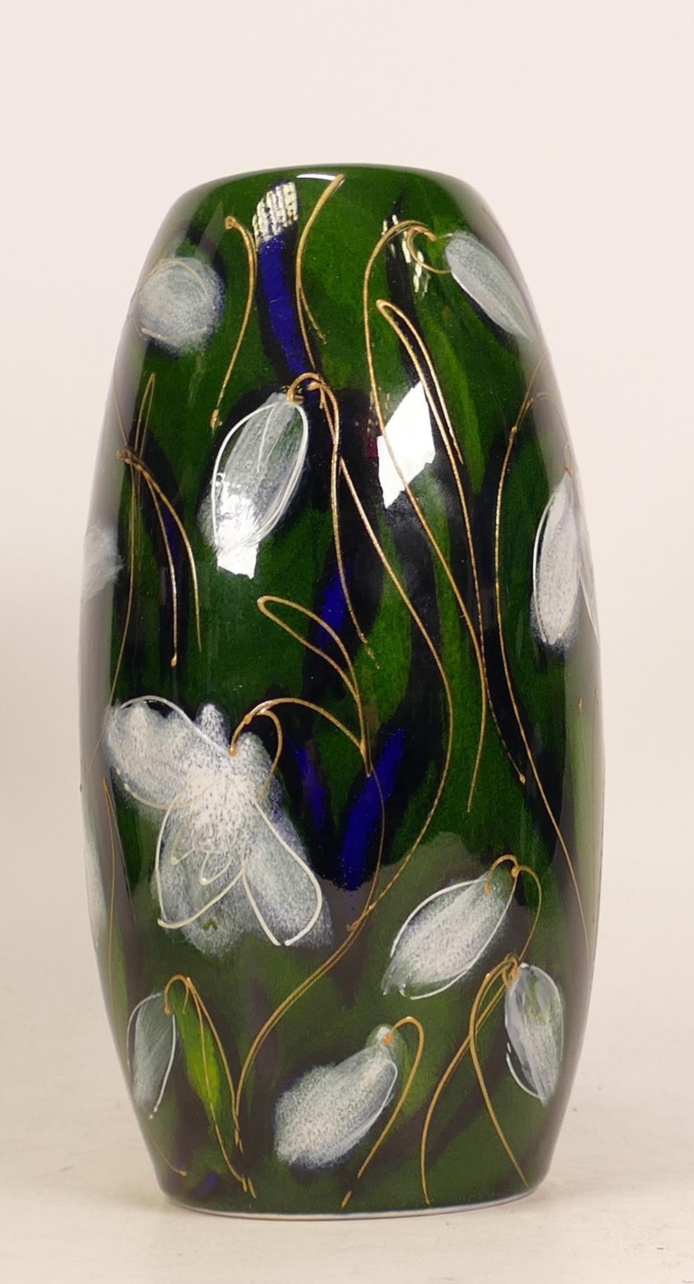 Anita Harris Snowdrop vase, gold signed to base, height 17.5cm