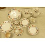 Crown Chester tea and dinner ware to include Teapot, coffee pot, dinner plates side plates, milk
