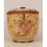 Carlton Ware Rose Cornucopia patterned tobacco jar. Height 14cm