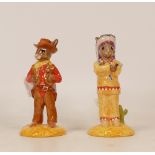 Royal Doulton Bunnykins figures to include Cowboy & Indian Db202 & Db201(2)