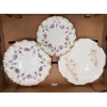 Royal Crown Derby Antoinette pattern plates 20cm & 26cm in diameter together with a 2nds Royal Crown