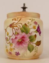 Carlton Ware Petunia jar with metal lid