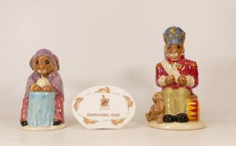 Royal Doulton Toby Bunnykins to include Toy Soldier D7185 (with Cert), Fortune Teller DB7157 (with