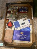 A Mixed Collection of Items to include Banknotes, Pin Badges, Walking Stick Badges, Postcards