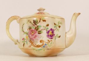 Carlton Ware Rose Cornucopia teapot