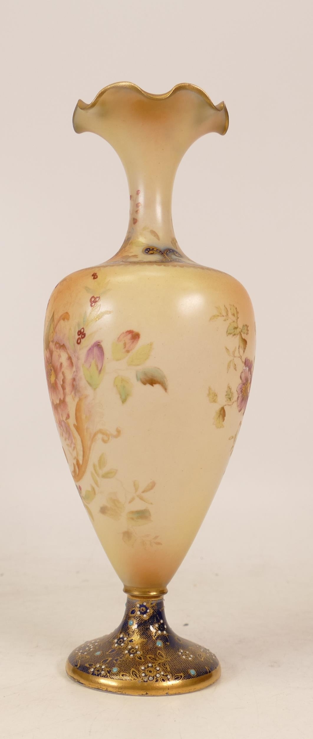 Carlton Ware floral patterned vase. Height 24cm