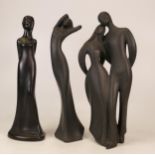 Two Ceramic Figures to include Royal Doulton lovers HN2763 and one Churchill Lady Figure (2)