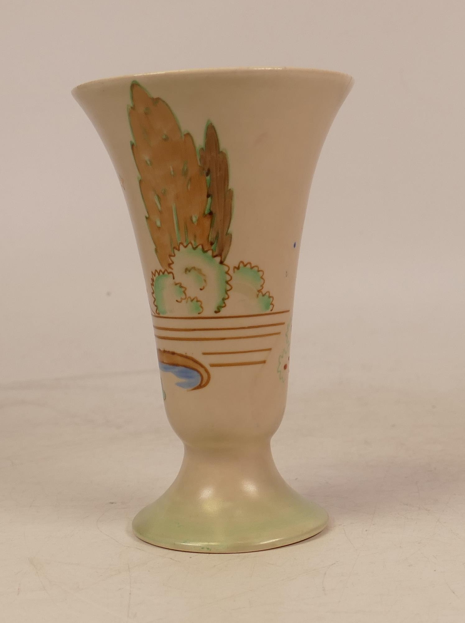 Clarice Cliff Small Footed Vase - Napoli design