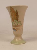 Clarice Cliff Small Footed Vase - Napoli design