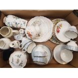 A mixed collection of ceramic items to include set of 6 Wedgwood cup and saucers, Wade jug,
