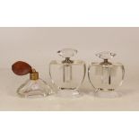 Three Vintage Glass Scent Bottles. Height of tallest: 10cm (3)