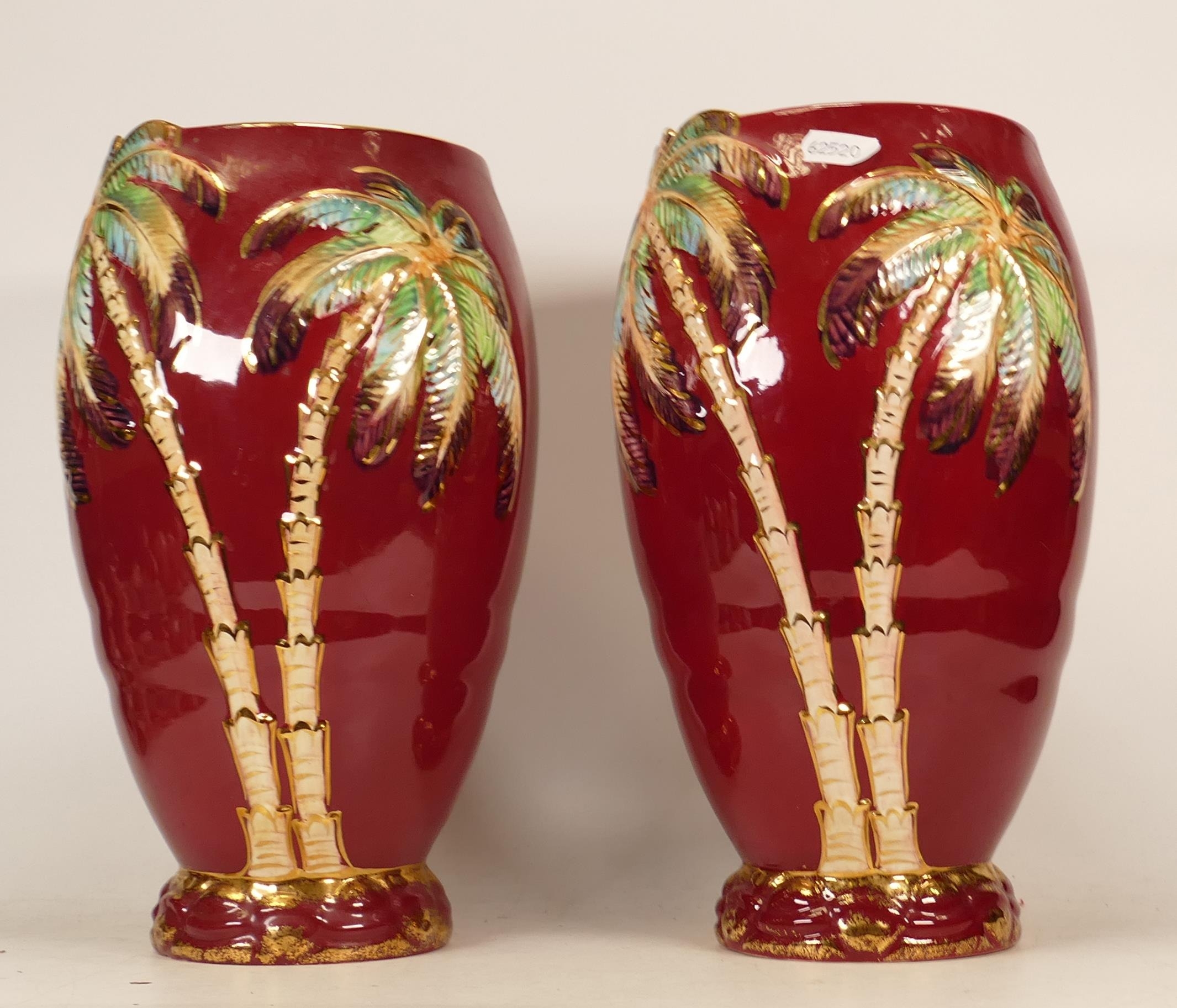 Two Beswick Large Palm Tree Vases. Chip to the rim of one example. (2)