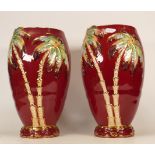 Two Beswick Large Palm Tree Vases. Chip to the rim of one example. (2)