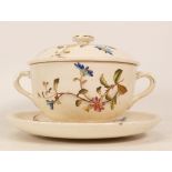 Carlton Ware Floral lidded pot with matching saucer