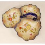 Carlton Ware Nasturtium patterned scalloped serving tray. Length 28cm