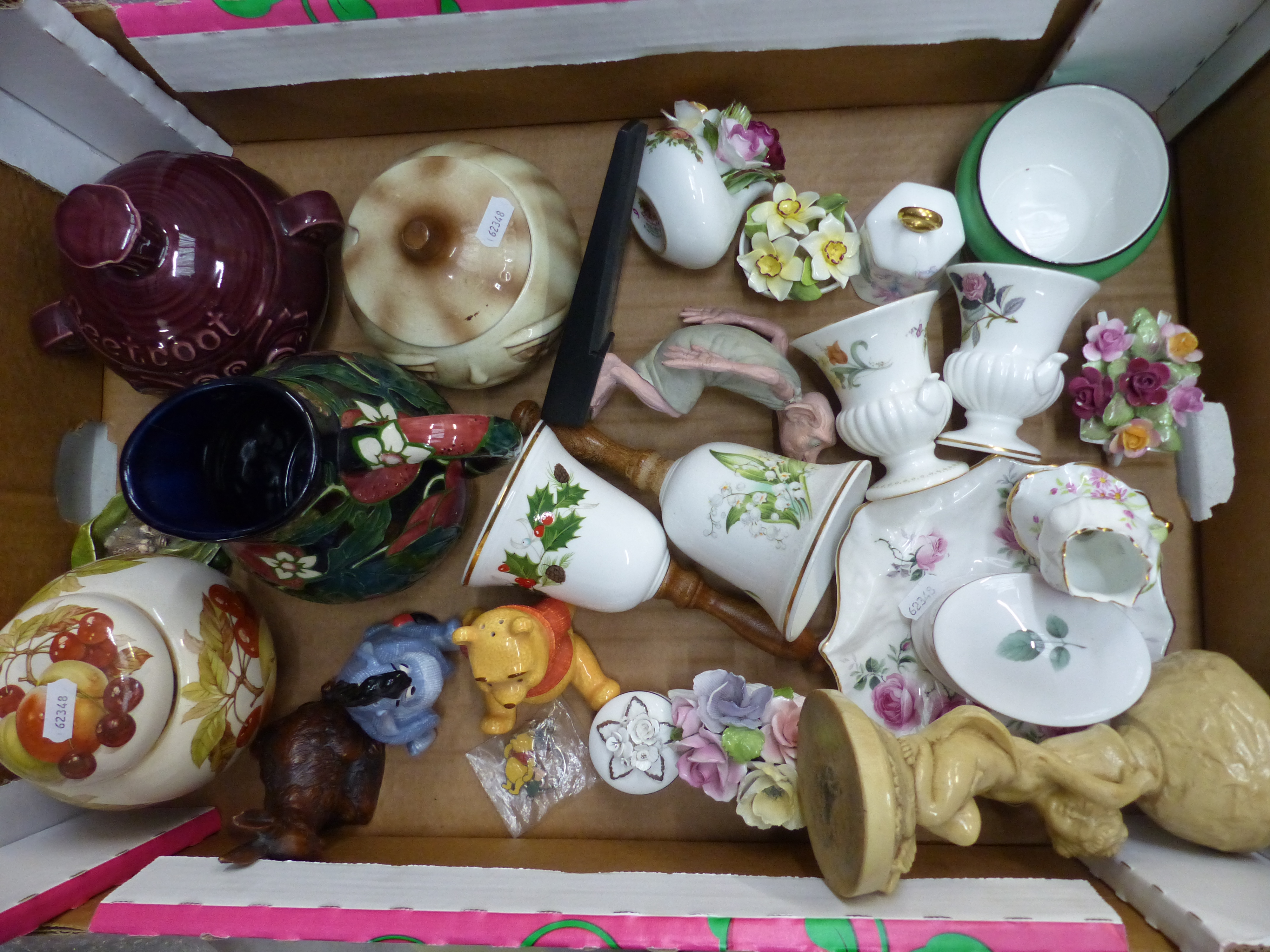 A mixed collection of ceramic items to include Sadler and Sylvac face pots, Countrycraft tube line