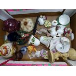 A mixed collection of ceramic items to include Sadler and Sylvac face pots, Countrycraft tube line