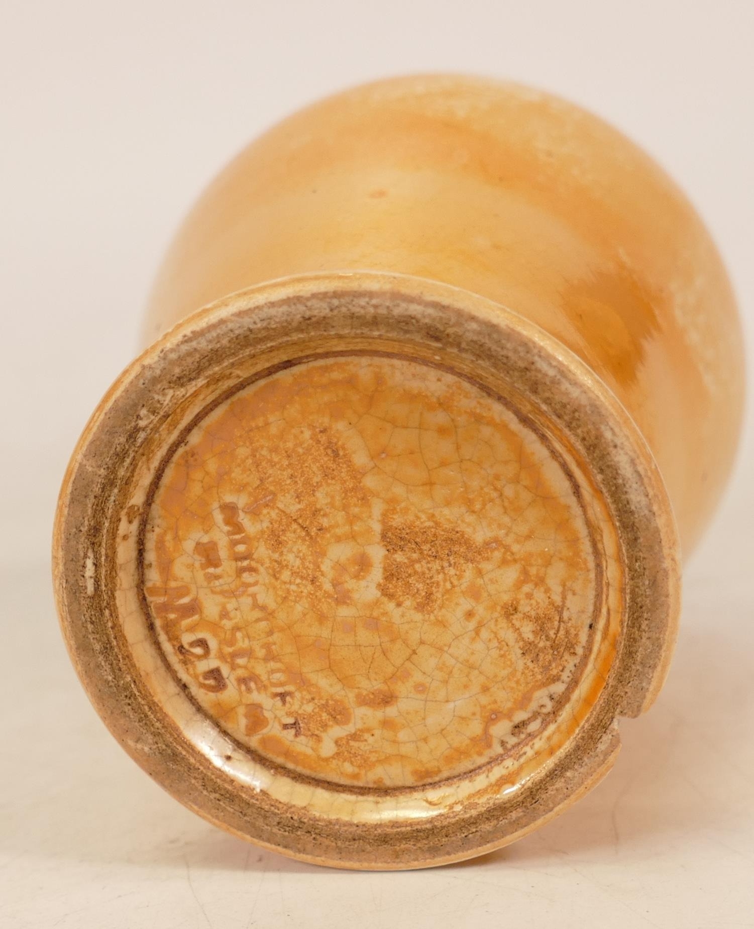 Moorcroft orange lustre vase, chip to base rim, height 9cm - Image 3 of 3