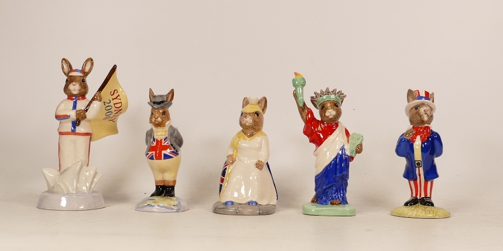 Royal Doulton Bunnykins Figures to include Britannia DB219, Statue of Liberty DB198, John Bull