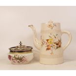 Carltonware Wiltshaw & Robinson Ivory Blushware Poppy metal mounded condiment dish together with