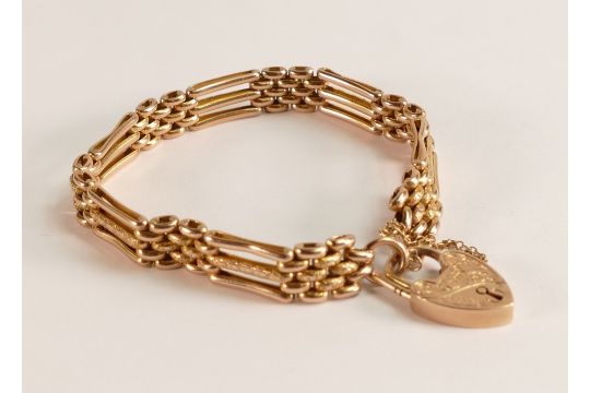 Victorian 9ct gold bracelet, 17.4g. - Image 1 of 2