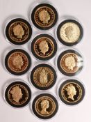 22ct gold £5 5 sovereign design set x 10 coins - QEII complete designs collection (399g). Purchase
