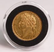George IV 1821 gold sovereign, purchase cost £8500