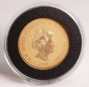 2020 Dunkirk 2.5 oz. 22ct gold £20 sovereign coin, weight 77.8g. With book, box & certificate. (