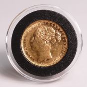 Queen Victoria young head FULL sovereign gold coin, 1878 in high grade. Original purchase price £
