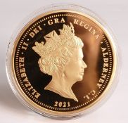 2021 Prince Philip gold proof 10oz £100 22ct gold sovereign coin, original cost £32,000, weight 310g