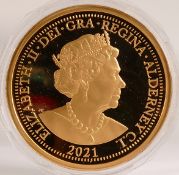 2021 fine gold .999 1 kilo coin - Queens 95th birthday, limited edition 1/5, in original capsule,