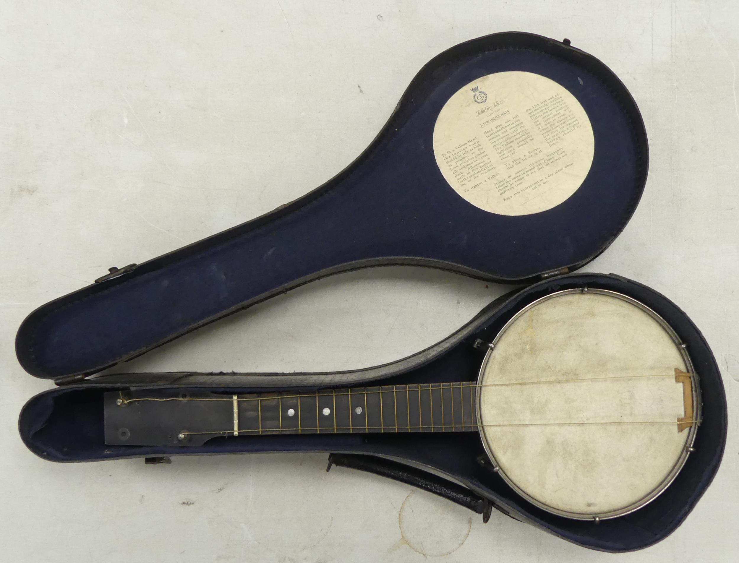 A John Grey Dulcetta four string banjo