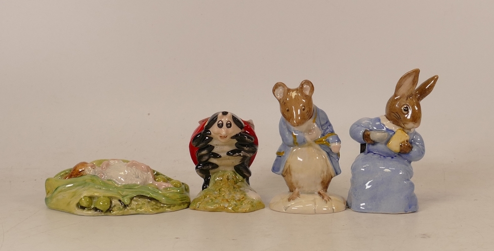 Royal Albert Beatrix Potter Bp Figures to include Cottontail, Gentle Mouse Made a Bow, Timmy