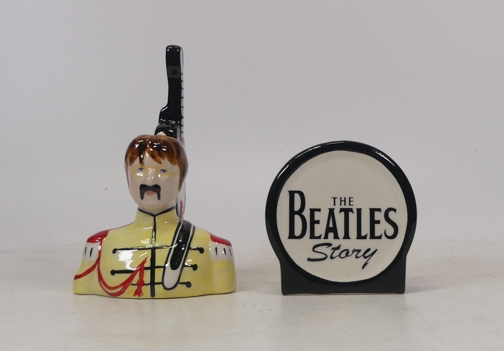 Two Lorna Bailey The Beatles items to include The Beatles Story Drum Salt Shaker and John Lennon