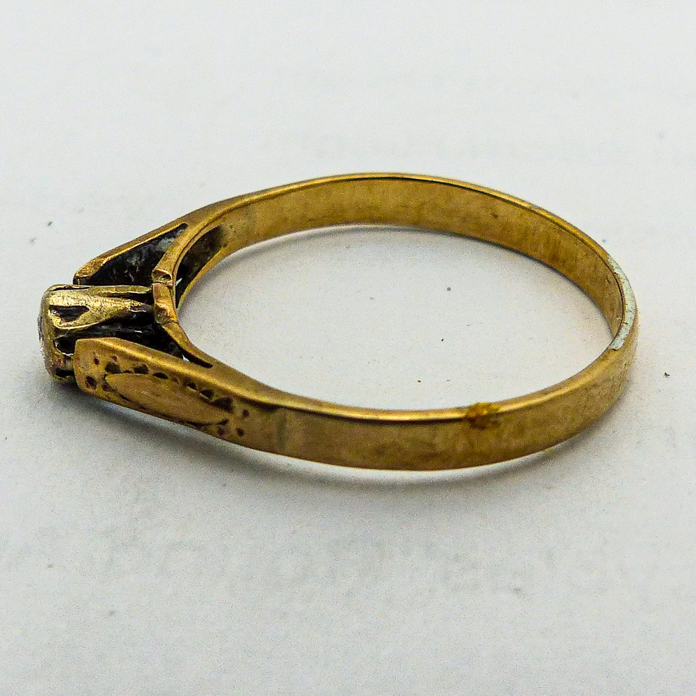 9ct diamond solitaire ring, size O, 1.7g. - Image 3 of 5