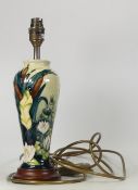 Moorcroft Lamia lampbase. Height with fitting 32cm