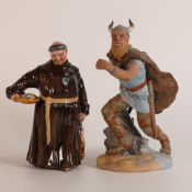 Royal Doulton Character Figure Jovial Monk HN2144 together with Viking HN2375 (2)