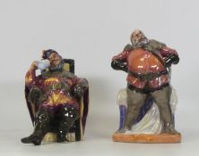 Royal Doulton Character Figures Falstaff HN2054 & The Foaming Quart Hn2162(2)