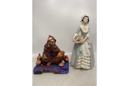 Early Royal Doulton Character Figure The Potter HN1493. Tip of paintbrush broken together with