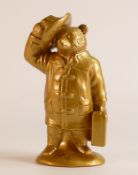 Wade limited edition Kate Moss signed Paddington Bear - miniature trial piece gold colourway.