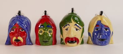 Lorna Bailey set of four Beatles tea pots in the style of Andy Warhol. (4) Height: 11cm