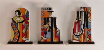 Three limited edition Art Deco style Lorna Bailey wall plaques to include - The Deco Man 29/50,
