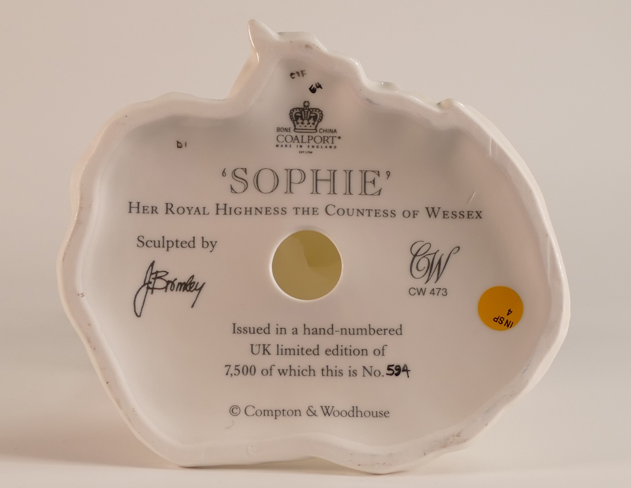 Coalport Compton & Woodhouse Sophie. Limited edition number 594 of 7500 - Image 2 of 4