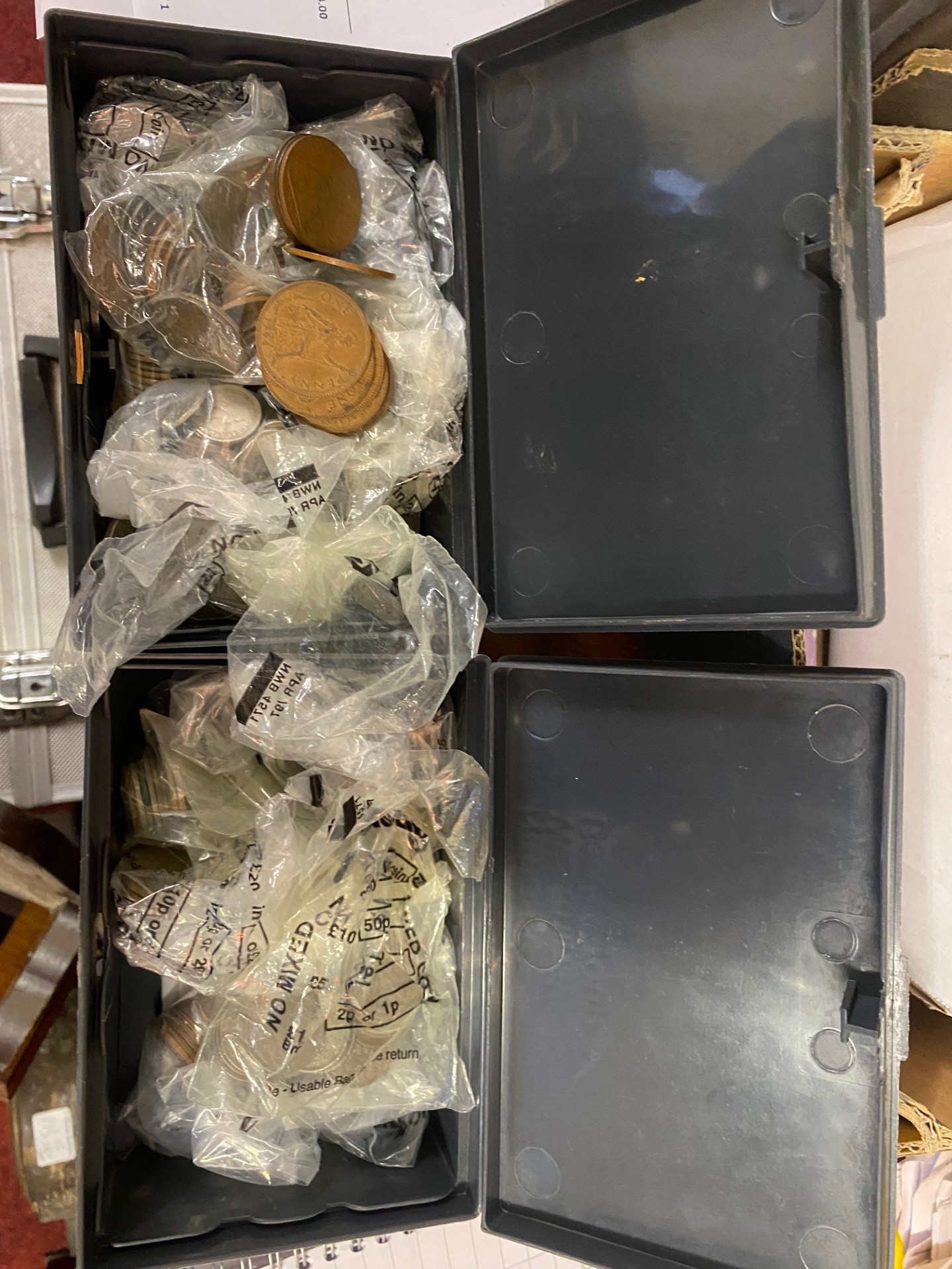 A collection of coins including British post 1947 silver and copper coins and other coins of the